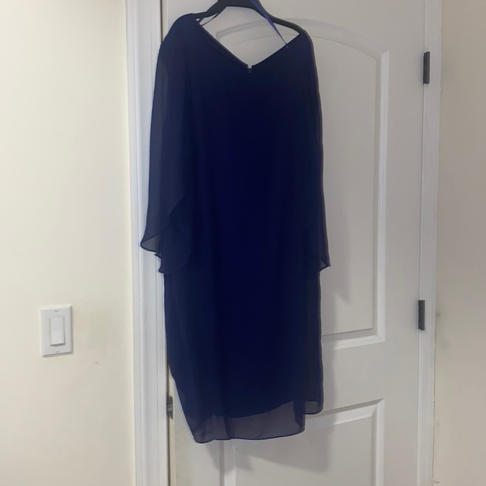 SLNY navy cocktail dress